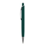 Caneta de alumínio com acabamento soft-touch de cores cor verde-escuro