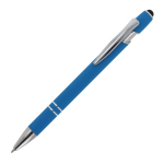 Caneta de alumínio reciclado com ponteira e tinta azul cor azul-claro terceira vista