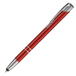 Canetas baratas de alumínio gravadas, tácteis tinta azul Arrowtouch cor vermelho-escuro terceira vista