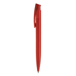 Caneta de plástico com cor completa com botão e feita na EU cor vermelho