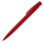 Caneta de plástico com cor completa com botão e feita na EU cor vermelho terceira vista