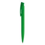 Caneta de plástico com cor completa com botão e feita na EU cor verde