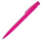 Caneta de plástico com cor completa com botão e feita na EU cor cor-de-rosa terceira vista