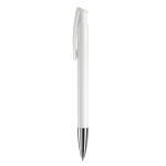 Caneta de botão de pressão de plástico de cores mate feita na EU cor branco