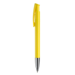 Caneta de botão de pressão de plástico de cores mate feita na EU cor amarelo