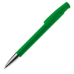 Caneta de botão de pressão de plástico de cores mate feita na EU cor verde terceira vista