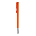 Caneta de botão de pressão de plástico de cores mate feita na EU cor cor-de-laranja