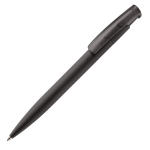 Caneta de plástico de cores com acabamento soft-touch cor preto terceira vista
