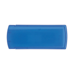 Estojo colorido personalizado de plástico com 5 pensos incluídos cor azul segunda vista