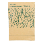 Poncho ecológico com capuz de material biodegradável 127x100 cm cor natural terceira vista