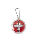 Estojo com mosquetão que inclui auriculares e cabo de carregamento vista principal