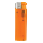 Isqueiro eletrónico recarregável de cores transparentes cor cor-de-laranja transparente