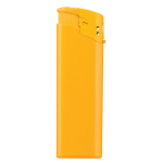Isqueiro eletrónico recarregável de uma só cor cor amarelo terceira vista