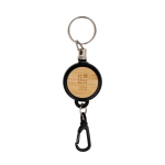 Suporte redondo de identificação com mosquetão e cabo de 60 cm vista principal