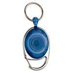 Porta-identificação, várias cores, clip ajustável e fio de 60cm cor azul