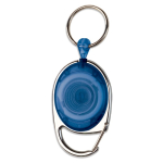 Porta-identificação, várias cores, clip ajustável e fio de 60cm cor azul terceira vista