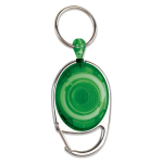 Porta-identificação, várias cores, clip ajustável e fio de 60cm cor verde