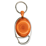 Porta-identificação, várias cores, clip ajustável e fio de 60cm cor cor-de-laranja