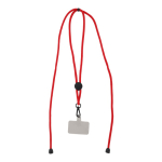 Lanyard para segurar o telemóvel com cordão ajustável em várias cores cor vermelho