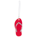 Porta-chaves veranil em forma de havaiana com corpo de EVA Menorca cor vermelho terceira vista