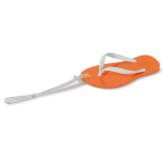 Porta-chaves veranil em forma de havaiana com corpo de EVA Menorca cor cor-de-laranja
