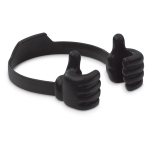Suporte para telemóvel personalizado em forma de duas mãos a segurá-lo cor preto