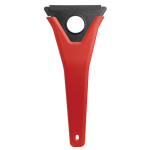 Raspador de gelo 3 em 1 de plástico reciclado com 3 funções cor vermelho segunda vista