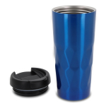 Copo térmico com design geométrico original de ondas 450ml Waves cor azul quarta vista