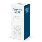 Copo térmico com design geométrico original de ondas 450ml Waves cor azul quinta vista