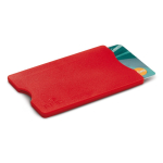 Porta-cartões rígido em várias cores clássicas com proteção RFID cor vermelho quarta vista