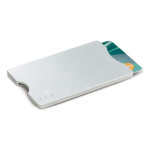 Porta-cartões rígido em várias cores clássicas com proteção RFID cor prateado quarta vista