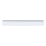 Régua promocional de plástico branco para personalização de 30 cm cor branco