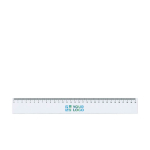 Régua promocional de plástico branco para personalização de 30 cm vista principal