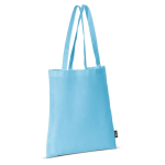 Saco non-woven em várias cores com alças longas 75 g/m2 cor azul-claro