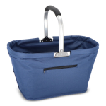 Cesta de piquenique feita de nylon em várias cores dobrável cor azul-escuro
