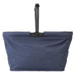 Cesta de campo feita de poliéster dobrável com bolso frontal cor azul-escuro quinta vista