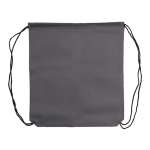 Mochila de cordões non-woven de cores com cordões pretos 75 g/m2 cor cinzento segunda vista