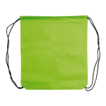 Mochila de cordões non-woven de cores com cordões pretos 75 g/m2 cor verde-lima segunda vista
