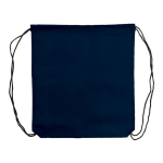 Mochila de cordões non-woven de cores com cordões pretos 75 g/m2 cor azul-escuro segunda vista
