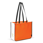Saco non-woven laminado de cores com os lados em branco cor cor-de-laranja