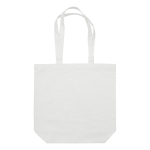 Saco de algodão canvas com alças longas em várias cores 250 g/m2 cor branco segunda vista