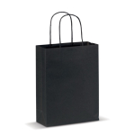 Saco de papel kraft de cores pequeno para presente 120 g/m2 cor preto