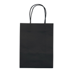 Saco de papel kraft de cores pequeno para presente 120 g/m2 cor preto segunda vista