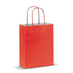 Saco de papel kraft de cores pequeno para presente 120 g/m2 cor vermelho