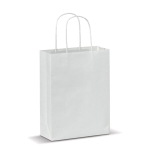 Saco de papel kraft de cores pequeno para presente 120 g/m2 cor branco