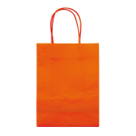 Saco de papel kraft de cores pequeno para presente 120 g/m2 cor cor-de-laranja terceira vista
