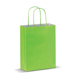 Saco de papel kraft de cores pequeno para presente 120 g/m2 cor verde-lima