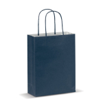 Saco de papel kraft de cores pequeno para presente 120 g/m2 cor azul-escuro