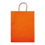 Saco de papel kraft de cores grande para presente 120 g/m2 cor cor-de-laranja segunda vista