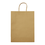 Saco de papel kraft de cores grande para presente 120 g/m2 cor castanho-claro segunda vista